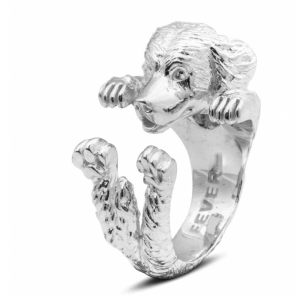 Dog Fever Sterling Silver Hug Ring, RetrieverBreed